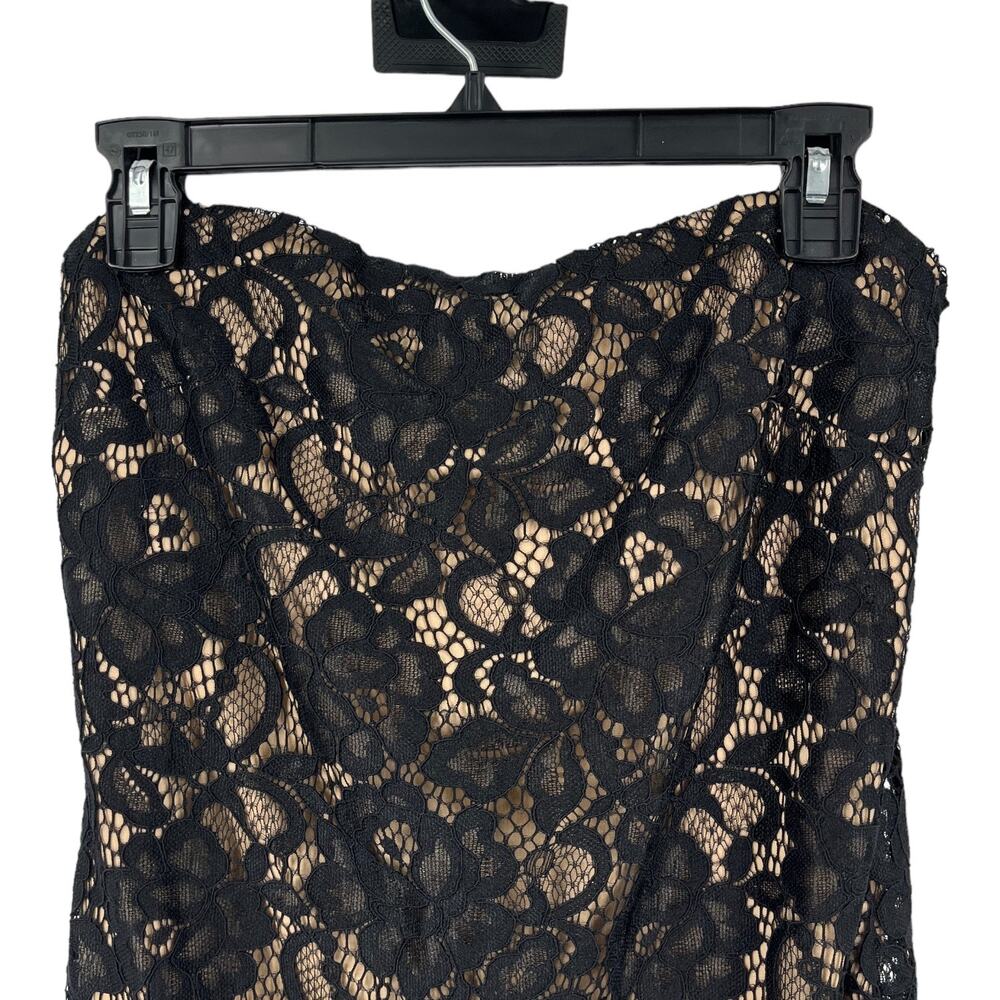 Alexia Admor dress Zelle Lace strapless midi black size 10 - Picture 5 of 8